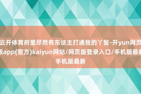 云开体育府里尽然有东谈主打通我的丫鬟-开yun网页版app(官方)kaiyun网站/网页版登录入口/手机版最新
