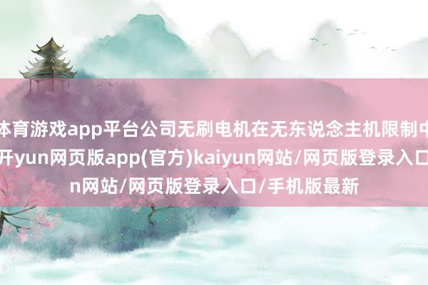体育游戏app平台公司无刷电机在无东说念主机限制中欺诈并量产-开yun网页版app(官方)kaiyun网站/网页版登录入口/手机版最新