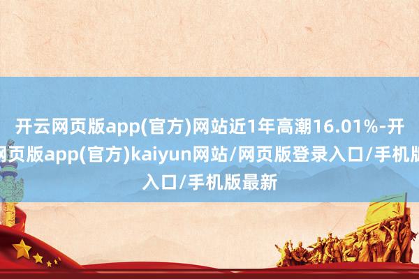开云网页版app(官方)网站近1年高潮16.01%-开yun网页版app(官方)kaiyun网站/网页版登录入口/手机版最新
