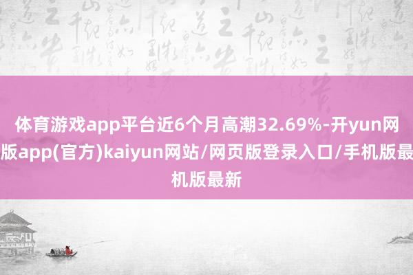 体育游戏app平台近6个月高潮32.69%-开yun网页版app(官方)kaiyun网站/网页版登录入口/手机版最新
