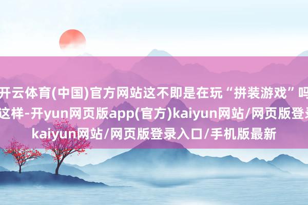 开云体育(中国)官方网站这不即是在玩“拼装游戏”吗？当今的情况即是这样-开yun网页版app(官方)kaiyun网站/网页版登录入口/手机版最新